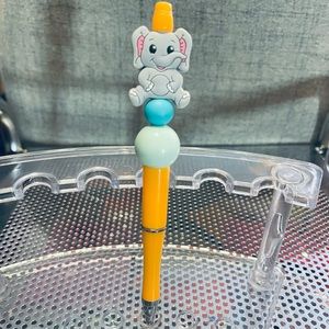 Cute elephant animal bead ink pen